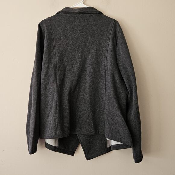 Torrid Size 3 Womens Jacket Fleece Drape Front Gray 3x 22-24 NWT - Picture 4 of 7